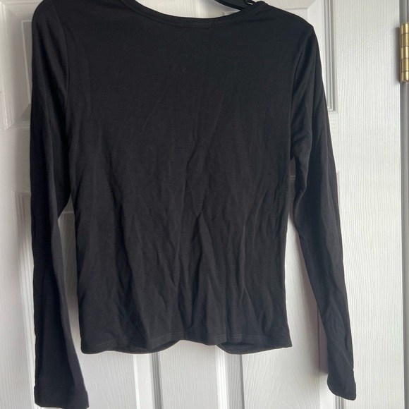 Drew Women’s twist knot front Top Black sz S NWT - Picture 4 of 10